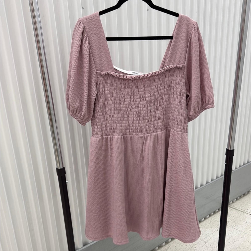 Elegant Mauve Smocked Women's Top